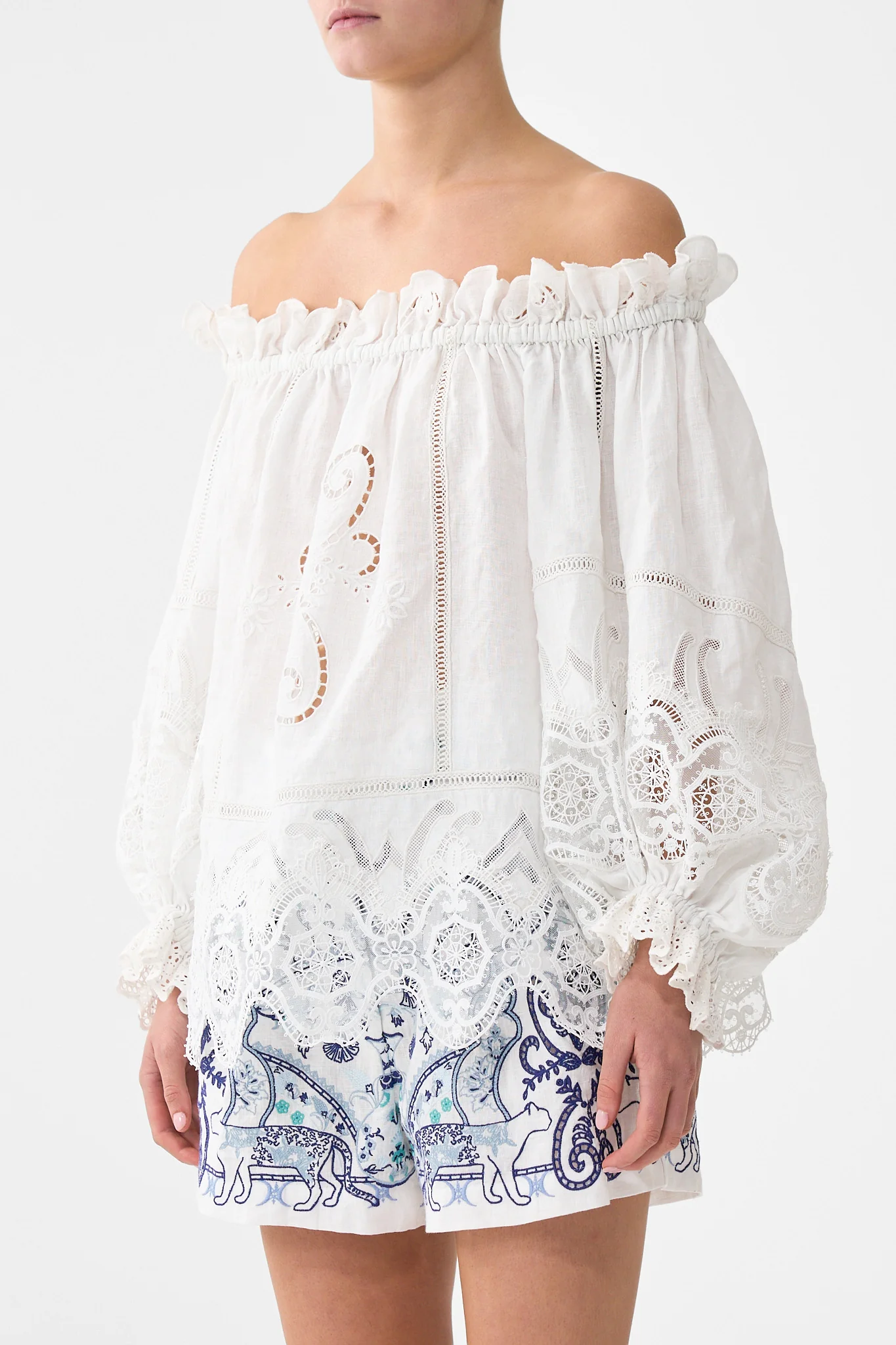 FRILL OFF SHOULDER TOP ALL ABOUT THAT LACE - Image 5