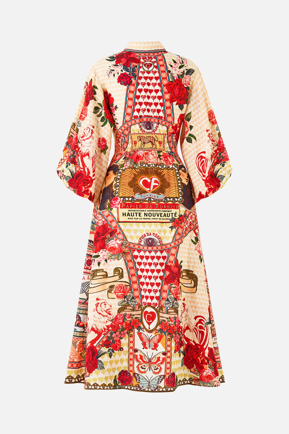 WAIST TIE SHIRT DRESS WITH BUBBLE SLEEVE HIGH CLASS HOOKAH - Image 7