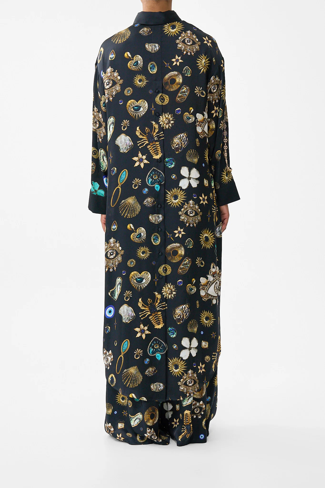 SHIRT DRESS WITH BACK BUTTON DETAIL AMULETS AND ALCHEMY - Image 2