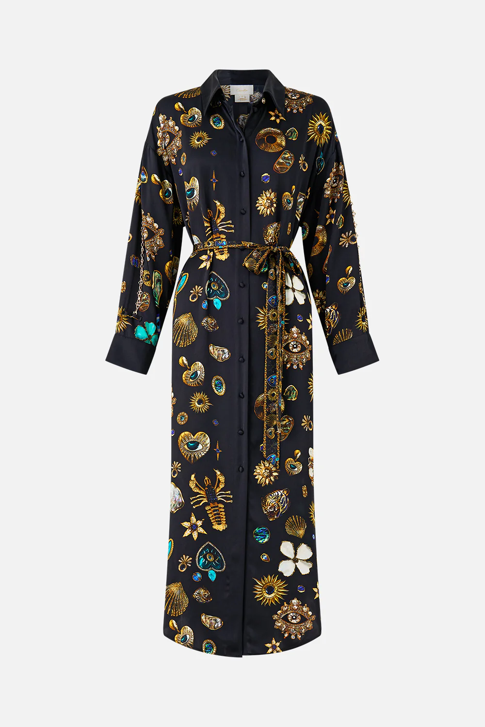 SHIRT DRESS WITH BACK BUTTON DETAIL AMULETS AND ALCHEMY - Image 3