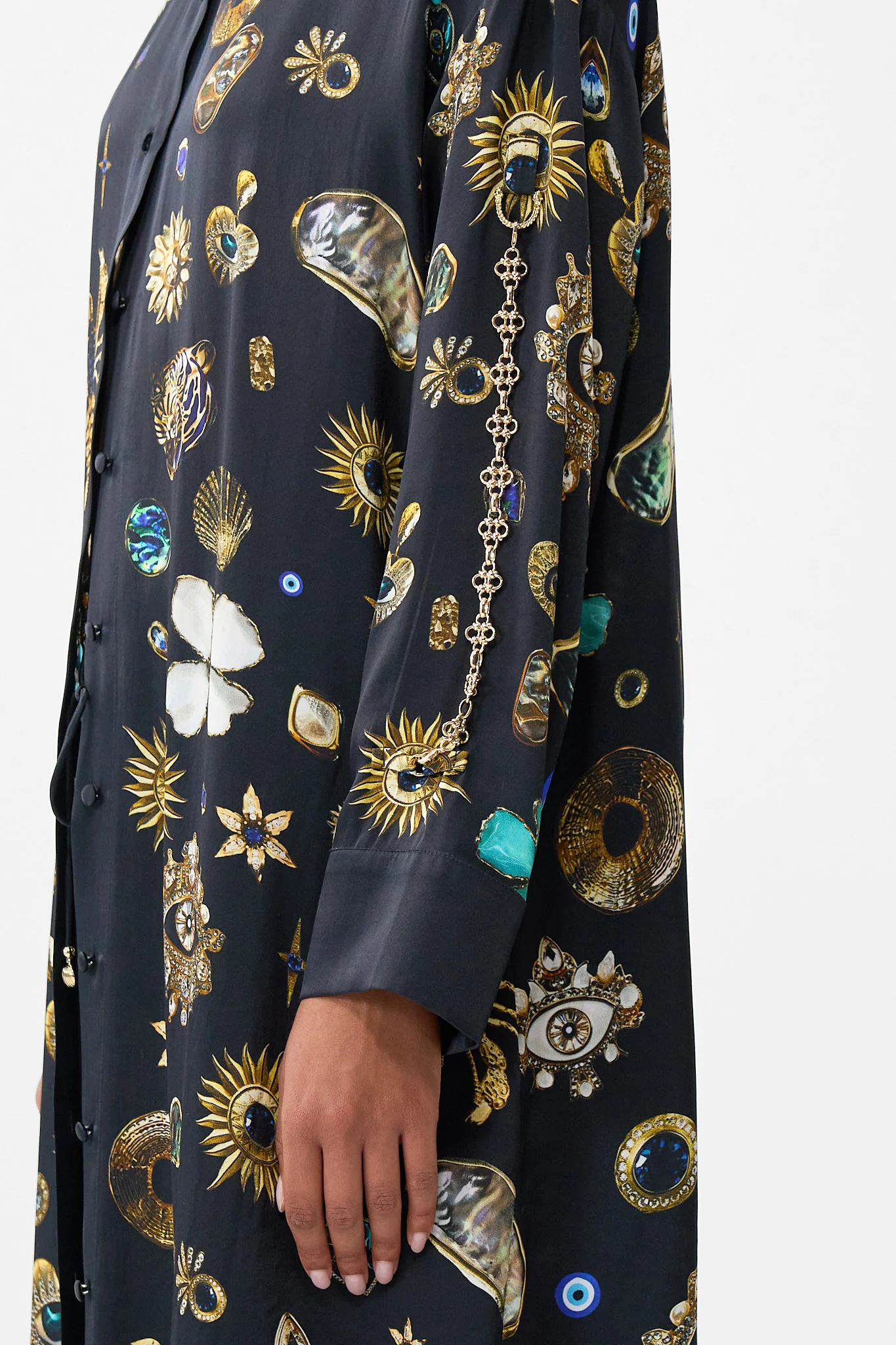 SHIRT DRESS WITH BACK BUTTON DETAIL AMULETS AND ALCHEMY - Image 6