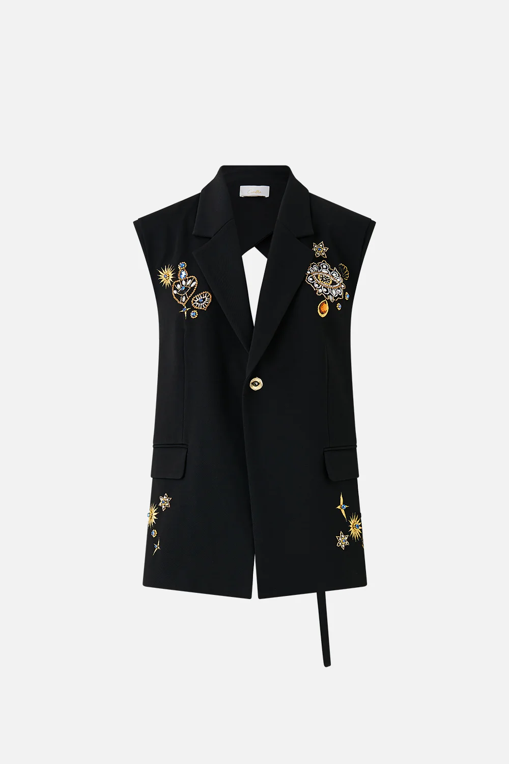 TAILORED SLEEVELESS VEST AMULETS AND ALCHEMY - Image 3