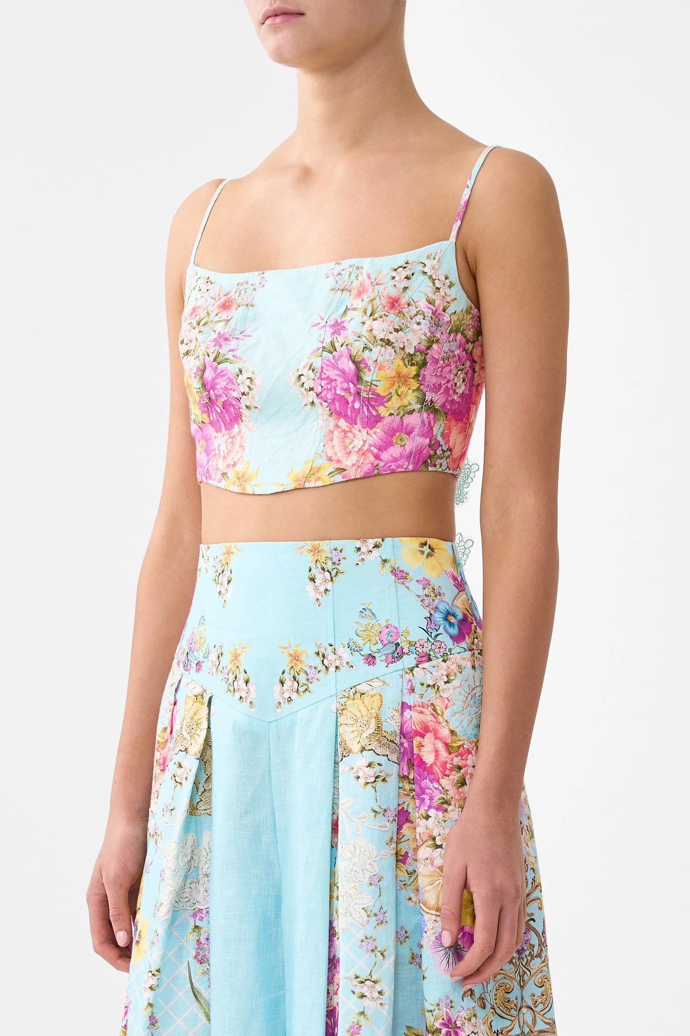 CORSET CROP TOP BAZAAR BLOOMS - Image 5