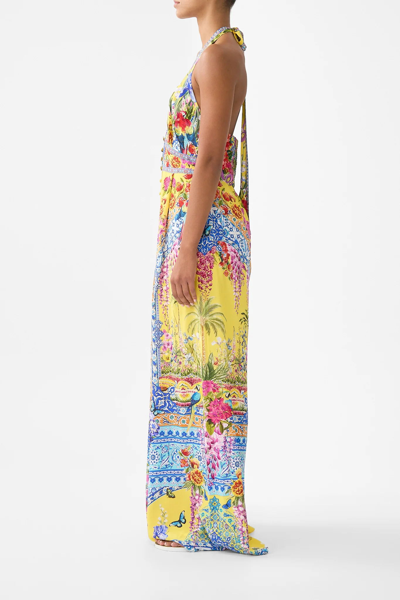 HALTERNECK JUMPSUIT WITH TIE NECK SULTANAHMET SUMMER - Image 4