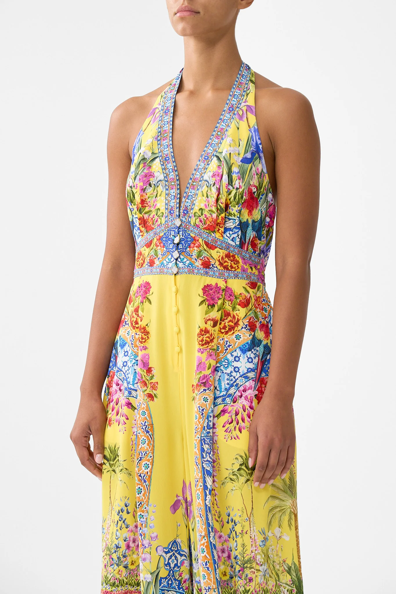 HALTERNECK JUMPSUIT WITH TIE NECK SULTANAHMET SUMMER - Image 5
