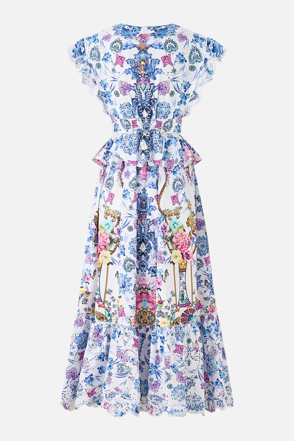 WAISTED MIDI DRESS WITH RUFFLE DETAILS ALL ABOUT THAT LACE - Image 6