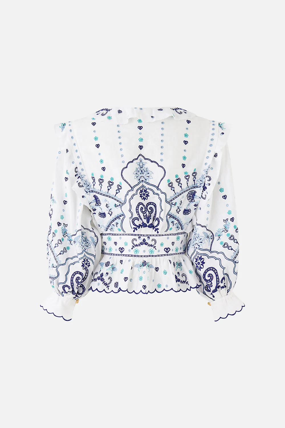 V-NECK BLOUSE WITH RUFFLE DETAILS ALL ABOUT THAT LACE - Image 6