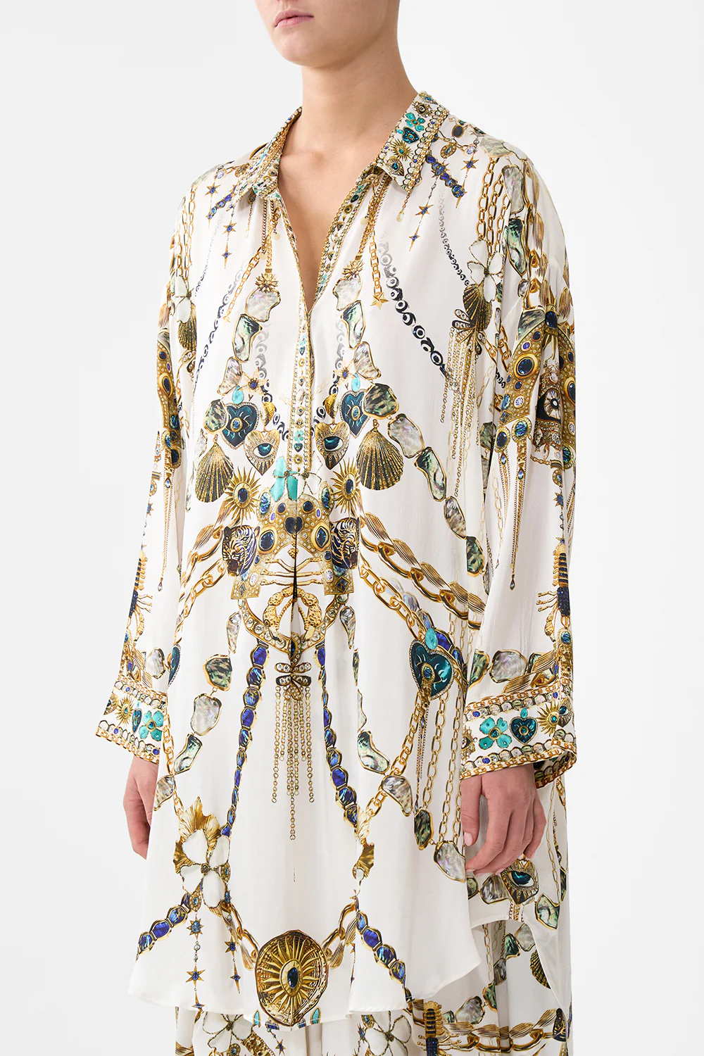 RELAXED HIGH LOW SHIRT DRESS CHAIN GANG - Image 5