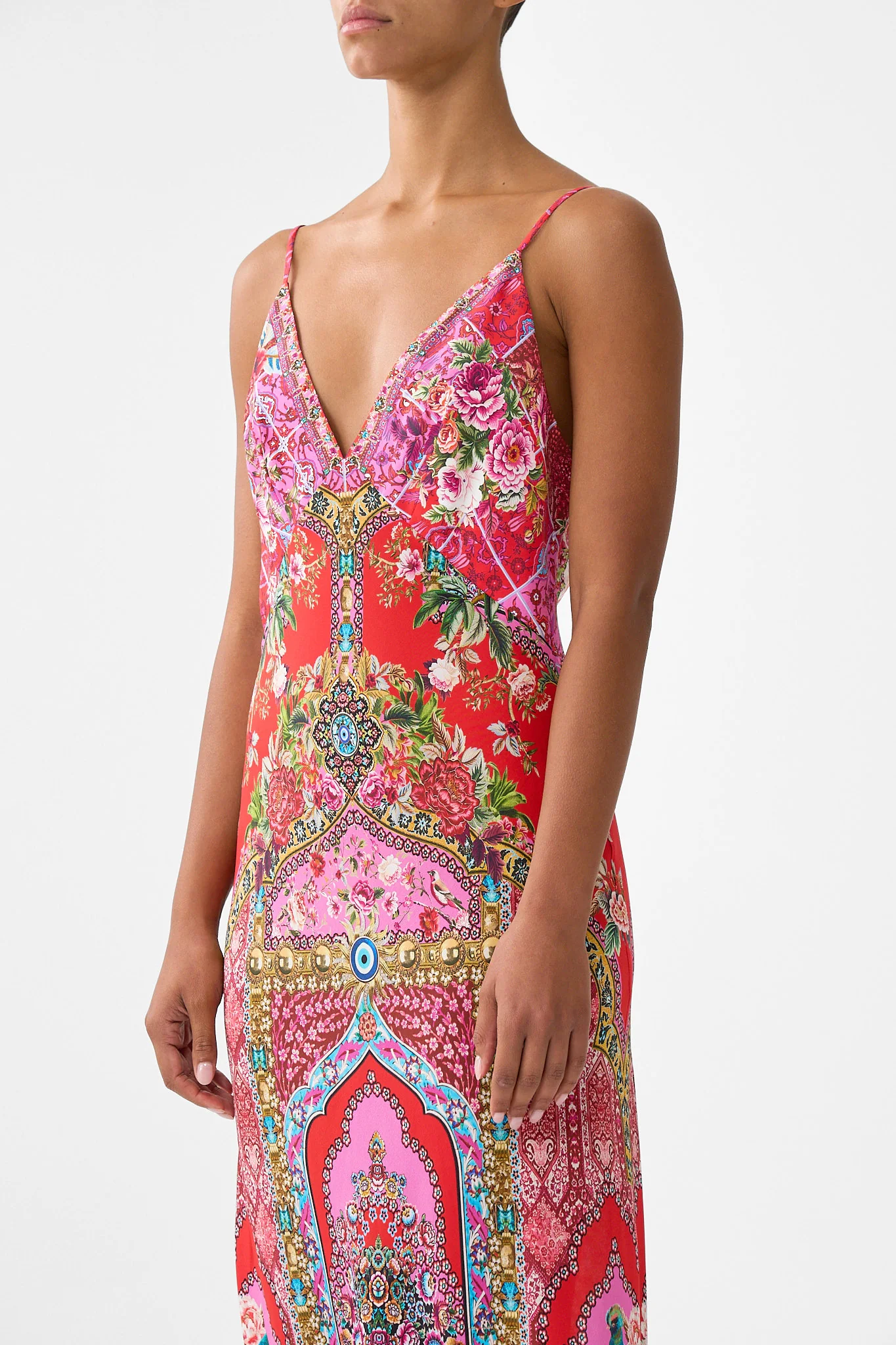 V-NECK FULL LENGTH BIAS SLIP DRESS HEIRLOOM EMPIRE - Image 5
