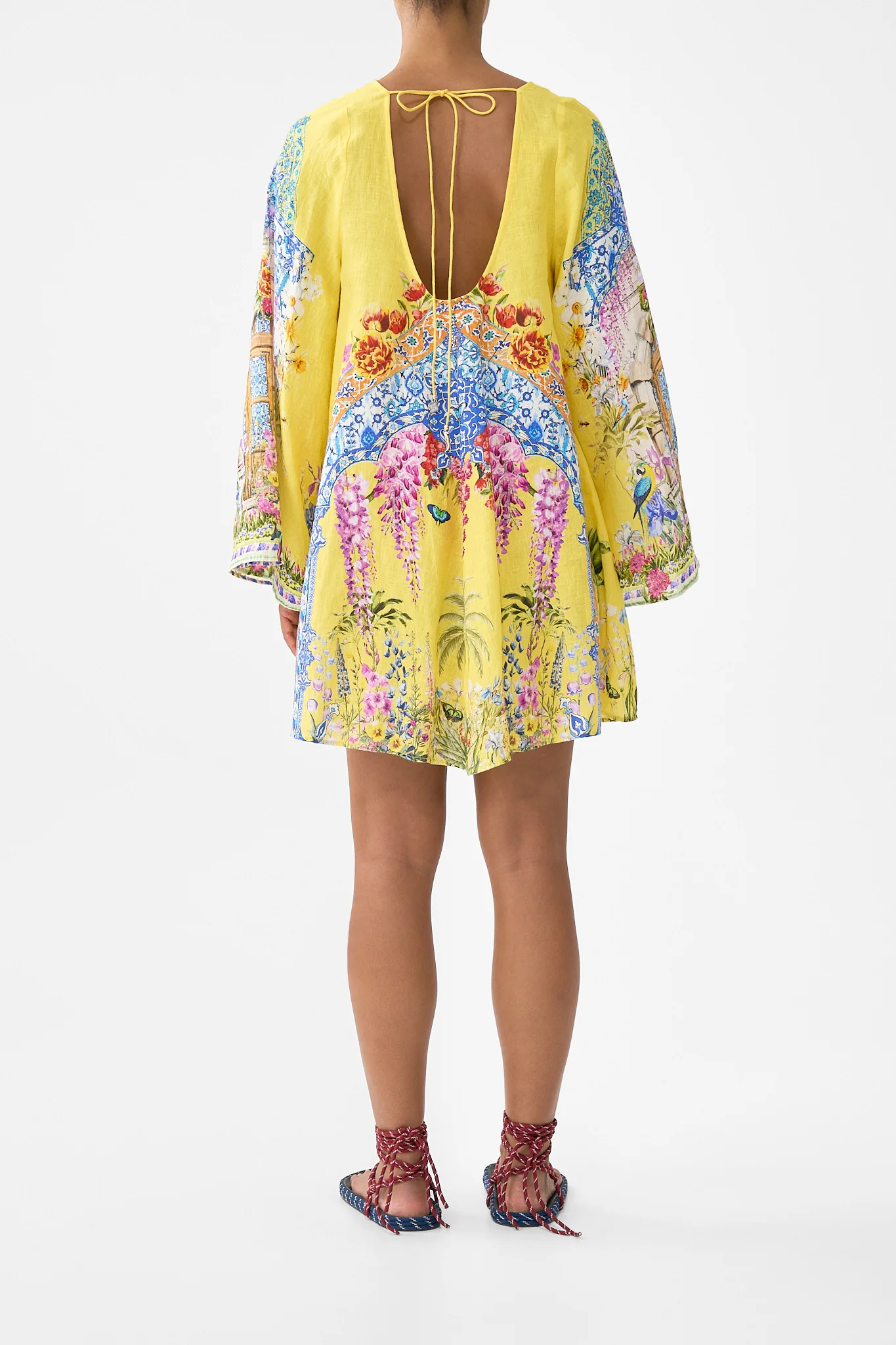 POCKET DRESS WITH LOW BACK & WIDE SLEEVES SULTANAHMET SUMMER - Image 2