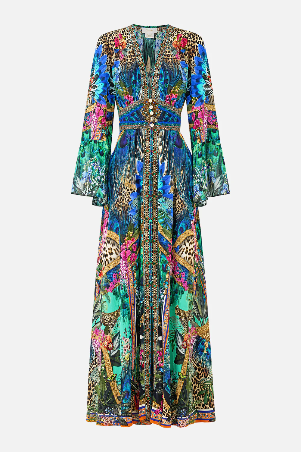 SHAPED WAISTBAND DRESS WITH RUFFLE SLEEVE ANIMAL ALCHEMY - Image 3
