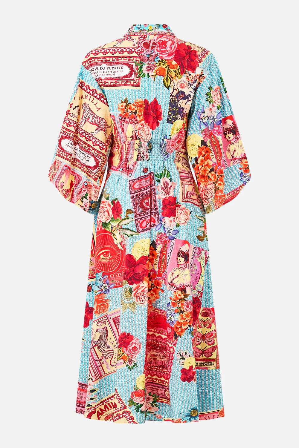 WAIST TIE SHIRT DRESS WITH BUBBLE SLEEVE PAPERS AND CURIOUS CAPERS - Image 7