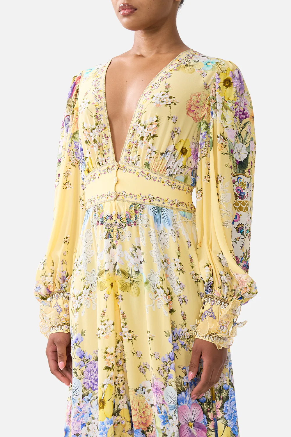 LONG BUTTON FRONT DRESS DARLING BUDS - Image 5
