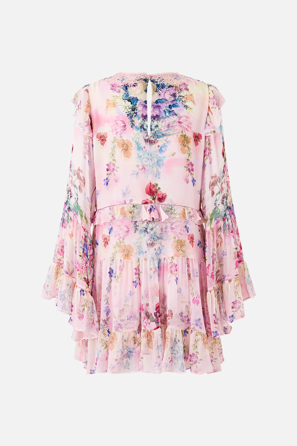 TIERED SWING MINI DRESS PALATIAL PASTELS - Image 7