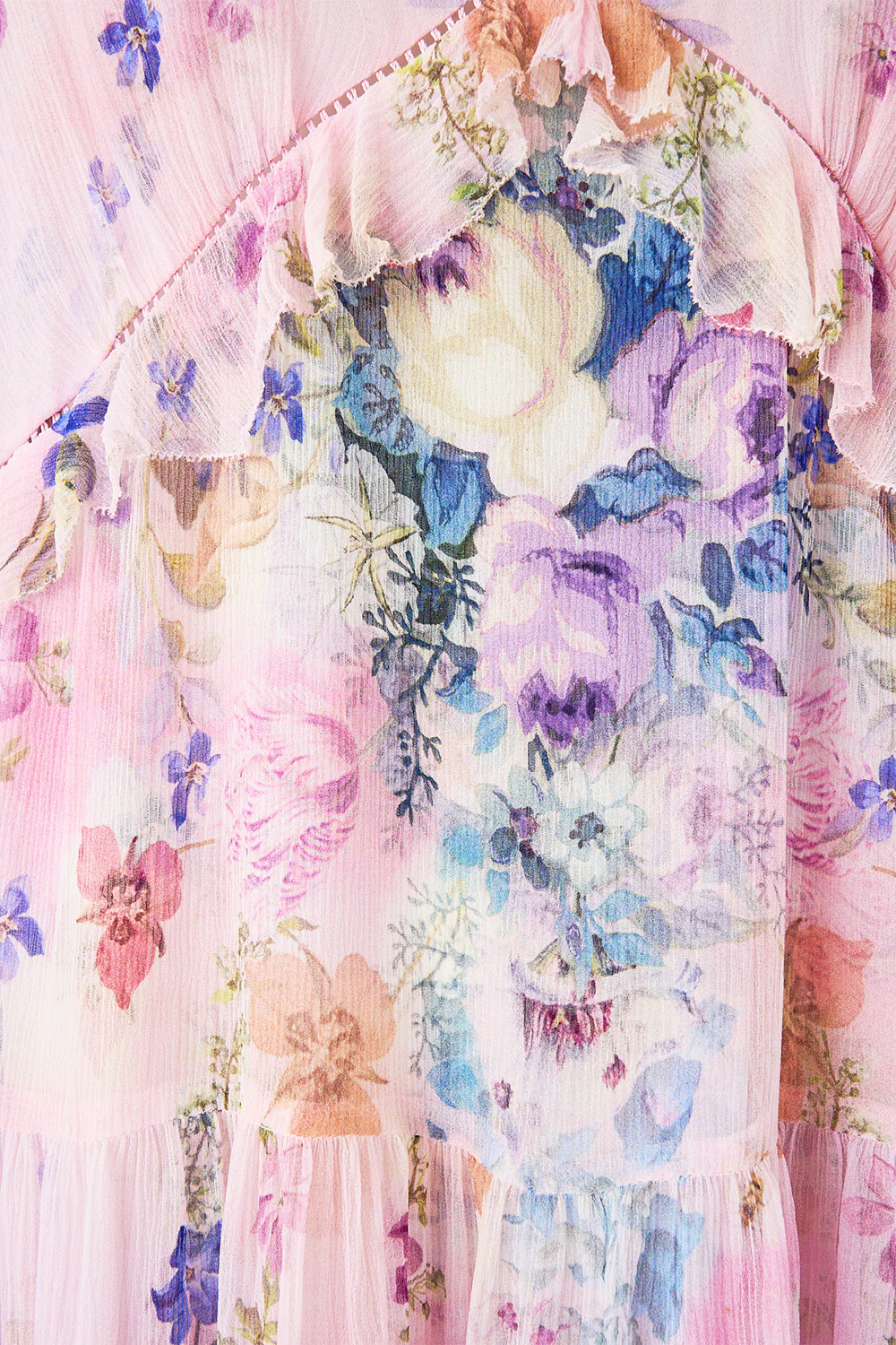 TIERED SWING MINI DRESS PALATIAL PASTELS - Image 8