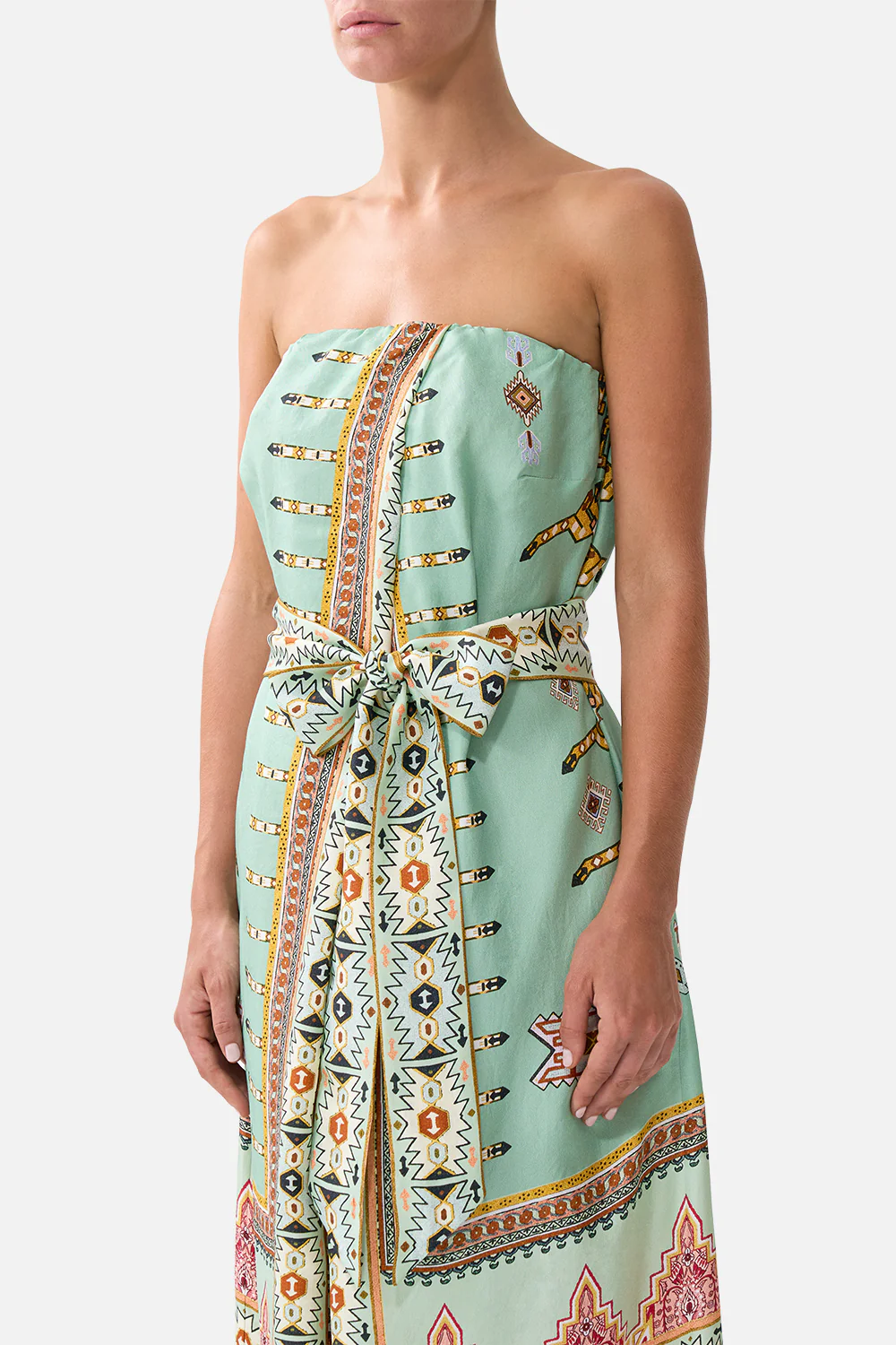 FRONT PLEAT STRAPLESS JUMPSUIT LEGEND HAS IT - Image 5