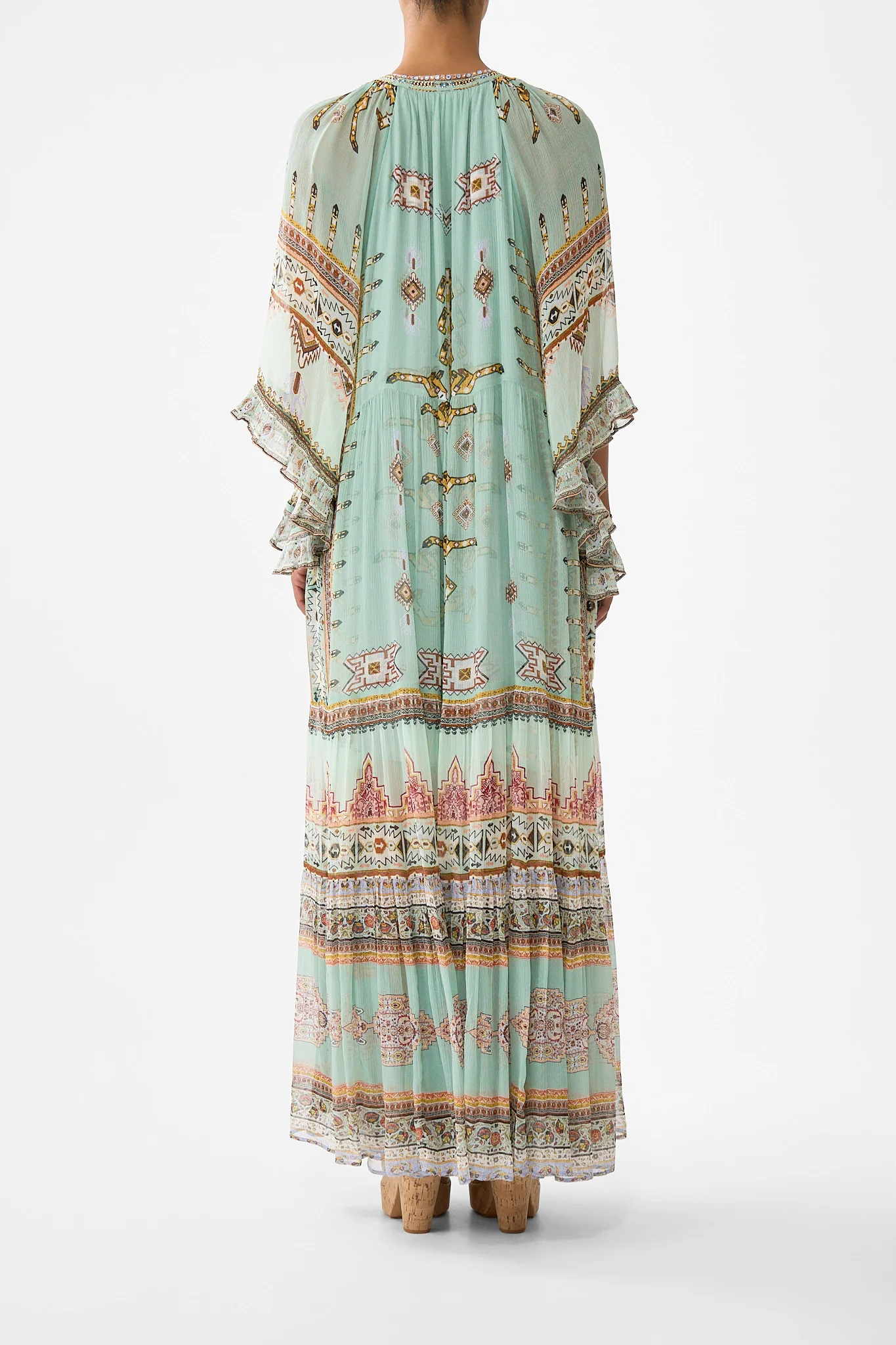 WIDE SLEEVE GATHERED DRESS LEGEND HAS IT - Image 2