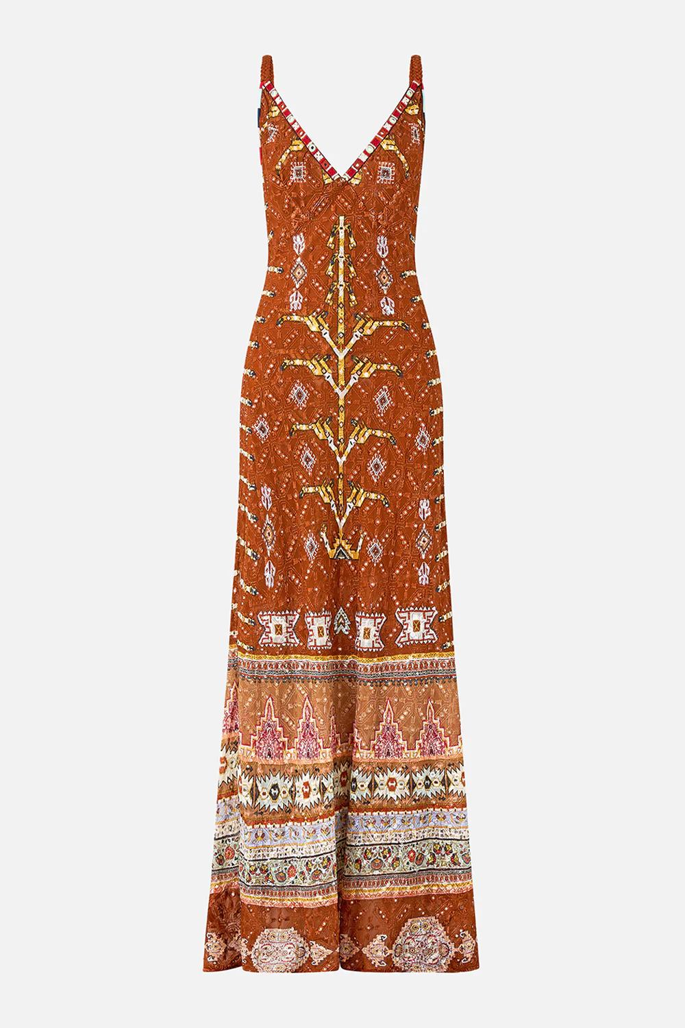 V-NECK FULL LENGTH BIAS SLIP DRESS FABRIC OF TIME - Image 3