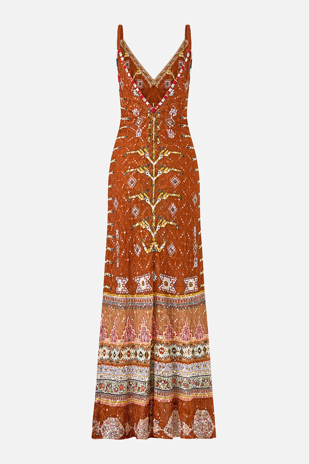 V-NECK FULL LENGTH BIAS SLIP DRESS FABRIC OF TIME - Image 6