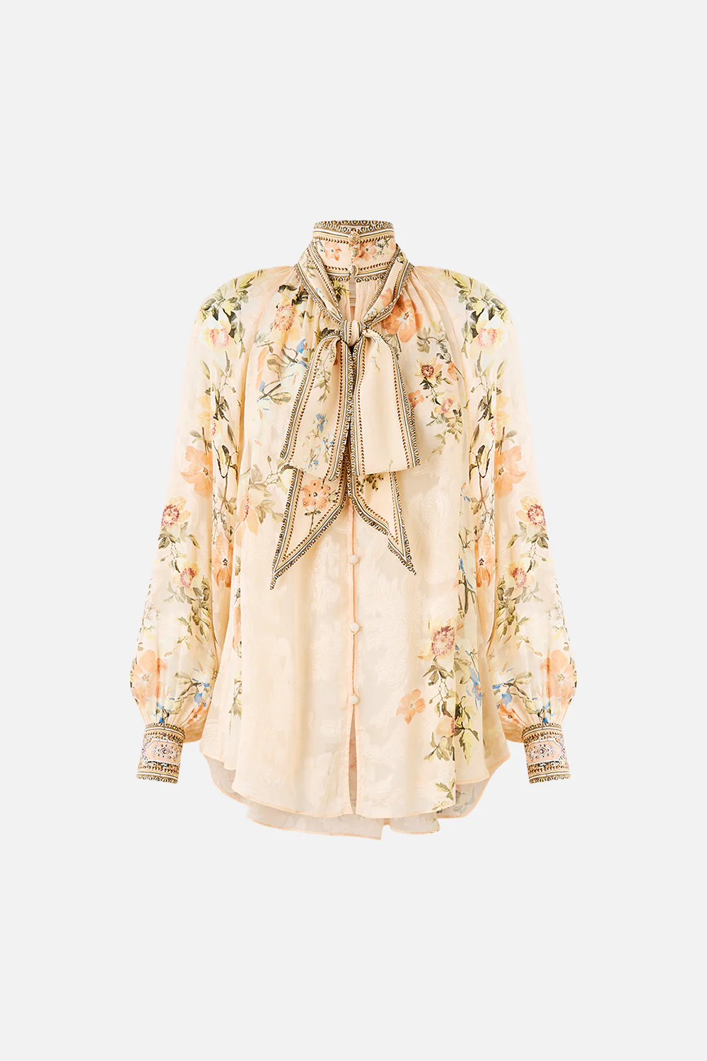 DETACHABLE PUSSY BOW RAGLAN BLOUSE TWILIGHT IN ISTANBUL - Image 3