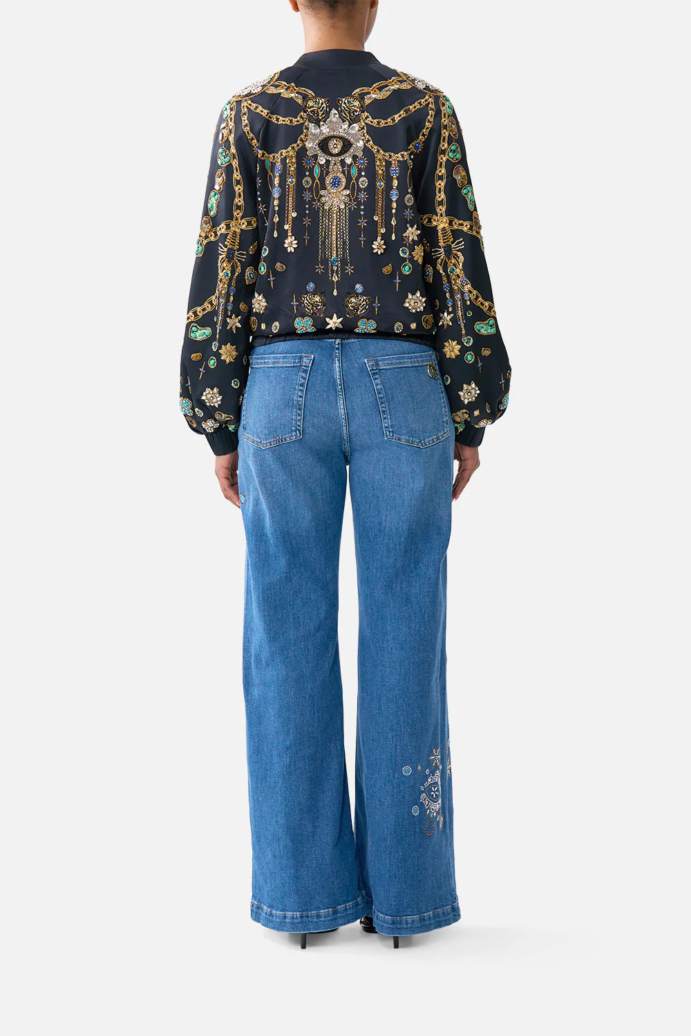 BOMBER JACKET WITH SHIRRED CUFF AMULETS AND ALCHEMY - Image 2