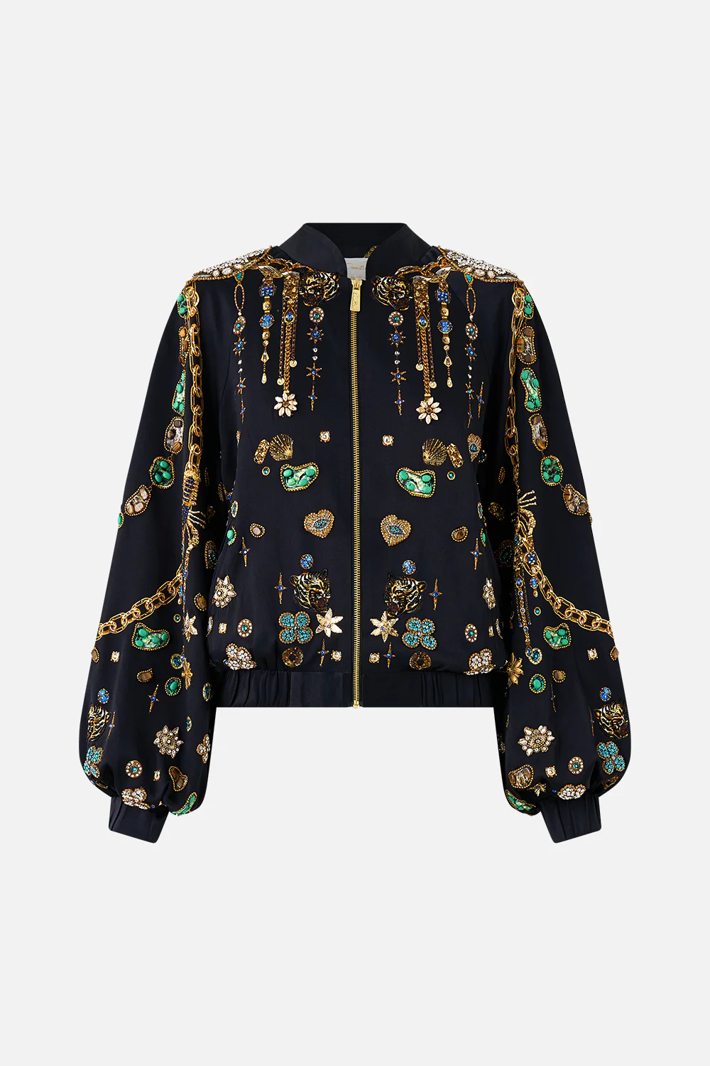 BOMBER JACKET WITH SHIRRED CUFF AMULETS AND ALCHEMY - Image 3