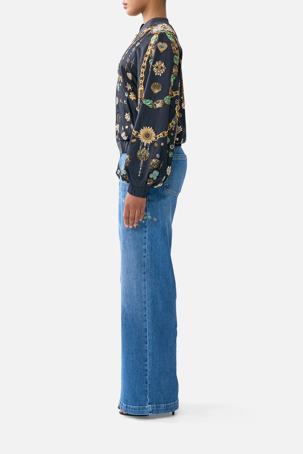 BOMBER JACKET WITH SHIRRED CUFF AMULETS AND ALCHEMY - Image 4