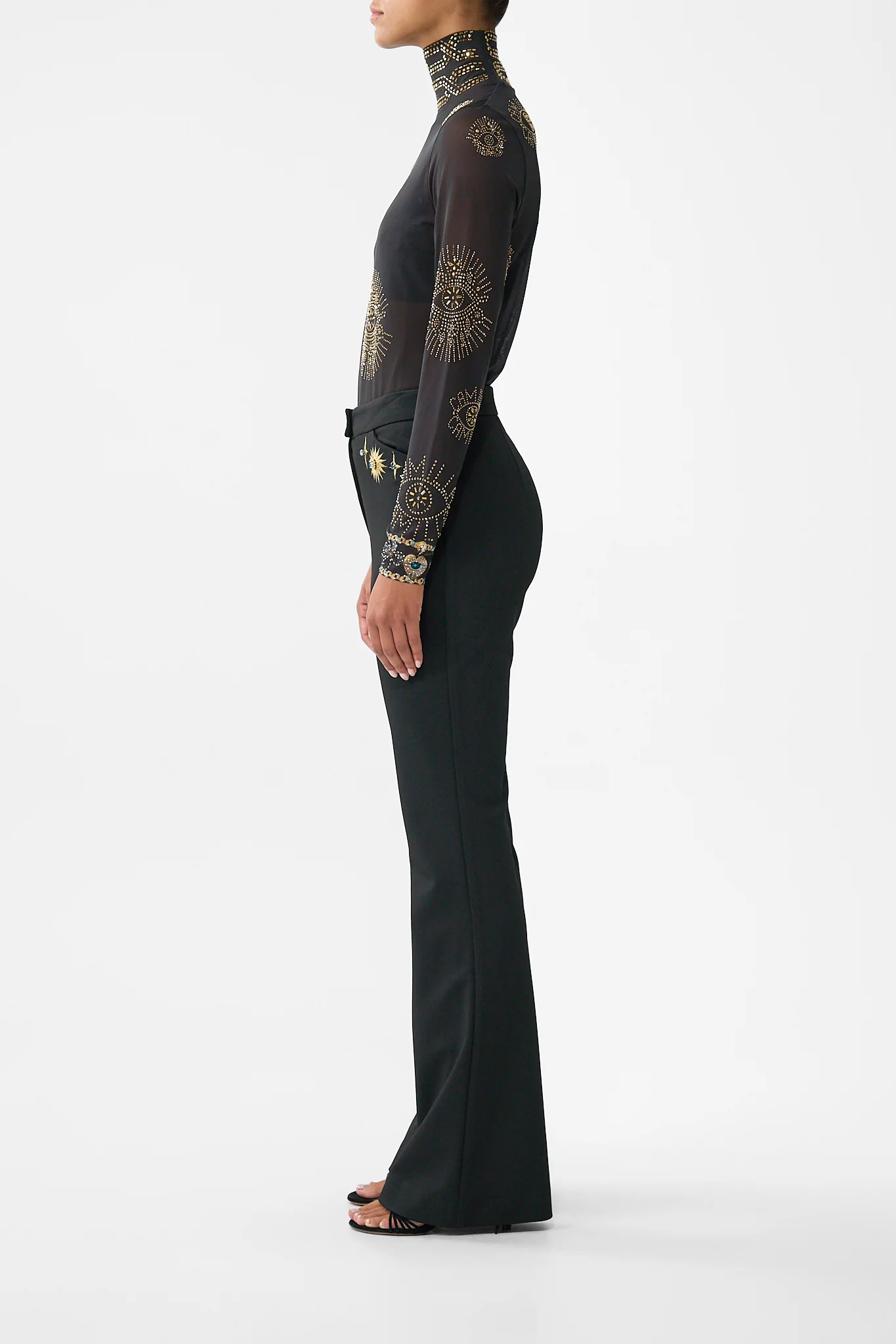 MID RISE FIT AND FLARE TROUSER AMULETS AND ALCHEMY - Image 4