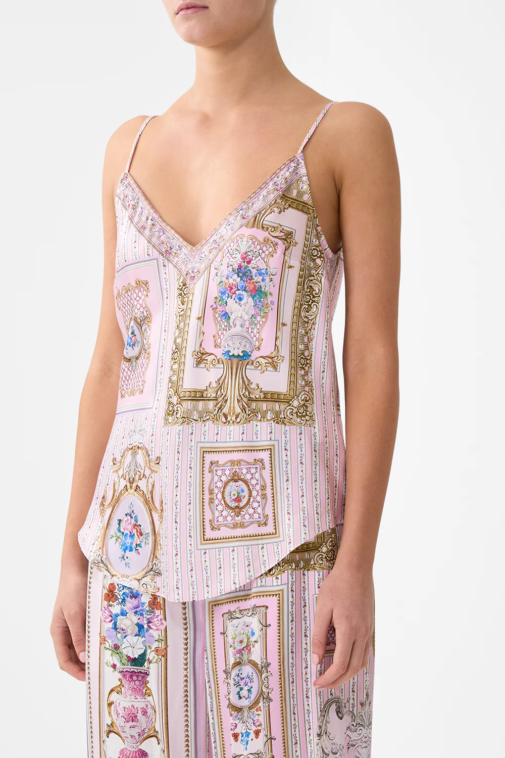 V-NECK BIAS CAMI PALATIAL PASTELS - Image 5