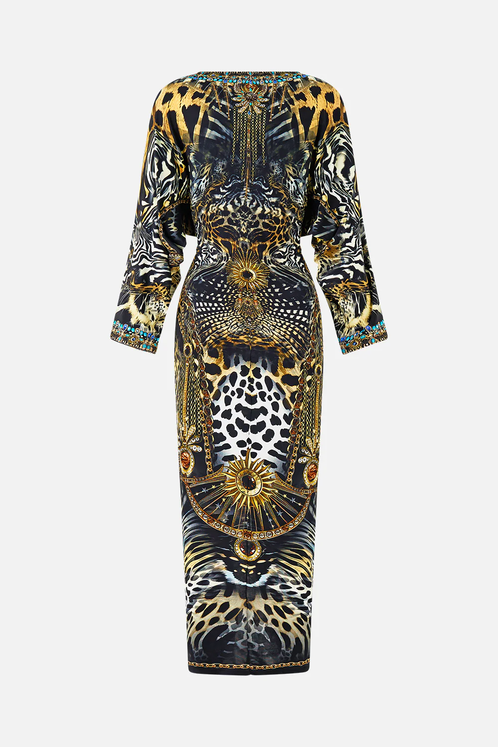LONG SPLIT FRONT TWIST DRESS FELINE FOLKLORE - Image 7