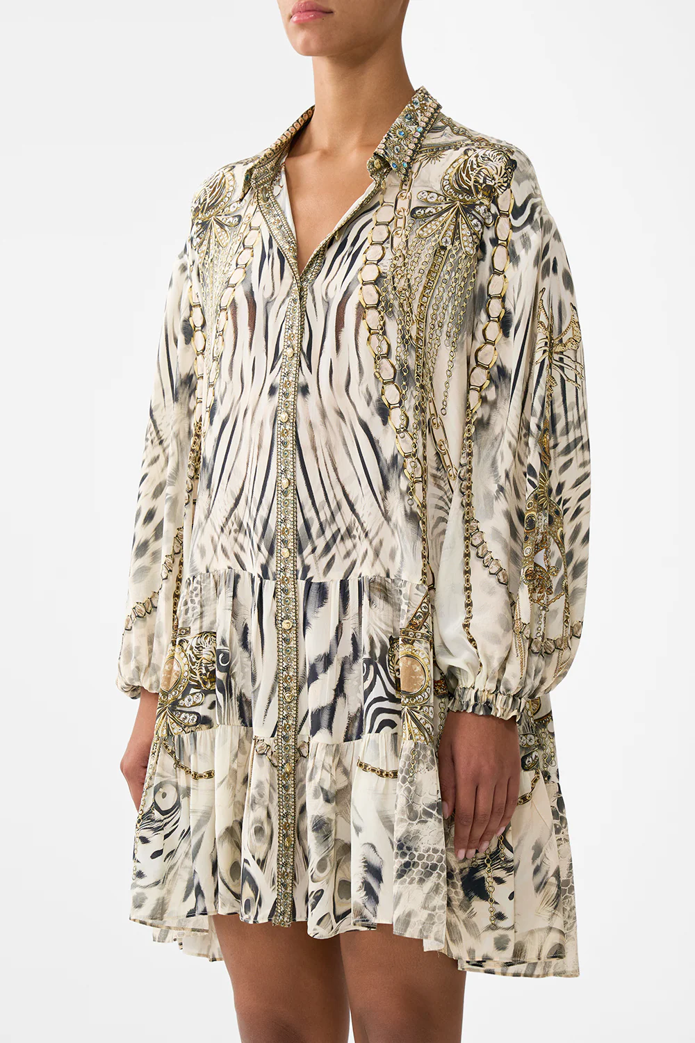 LONG SLEEVE TIERED SHORT DRESS LADY LIONHEART - Image 5