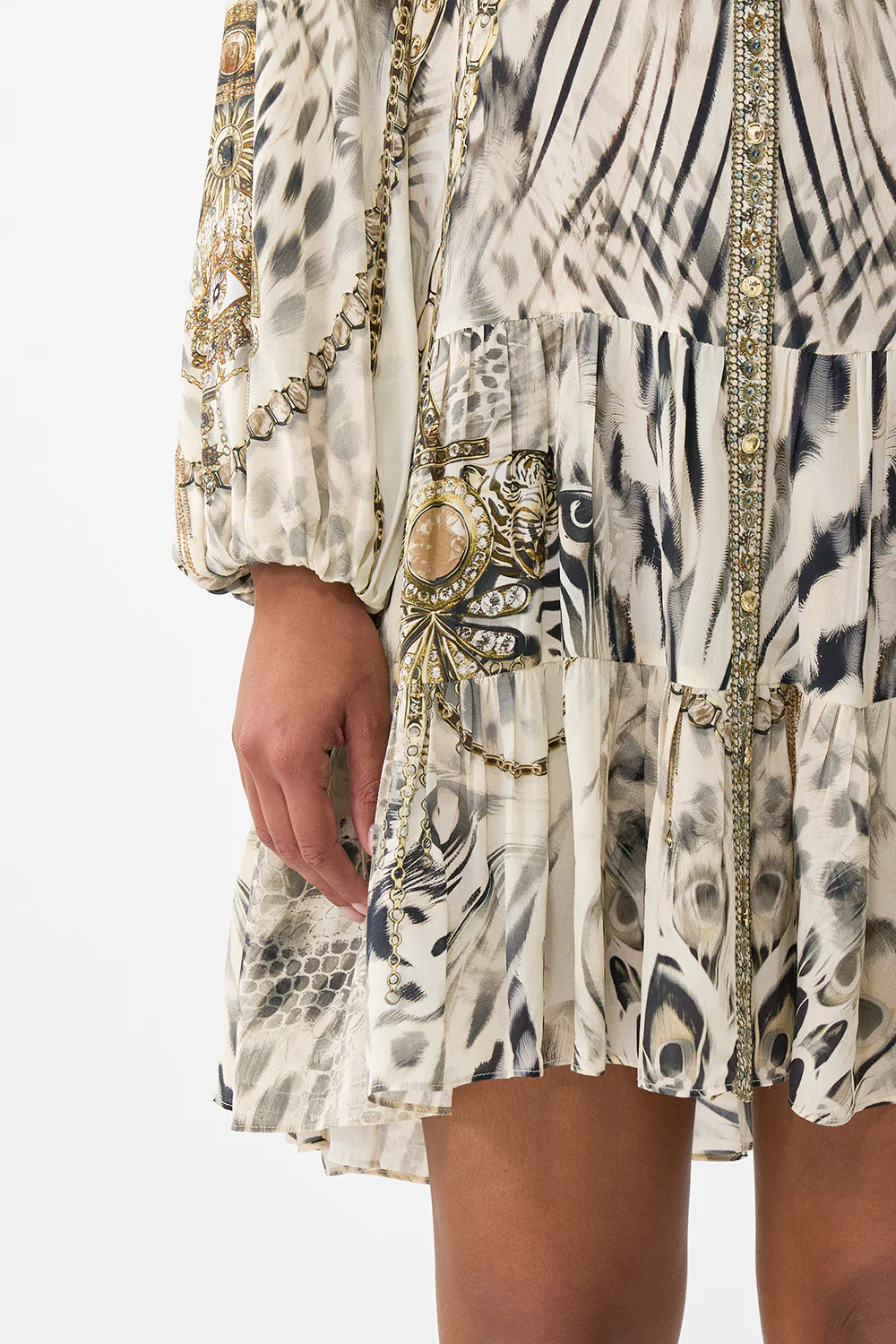 LONG SLEEVE TIERED SHORT DRESS LADY LIONHEART - Image 6