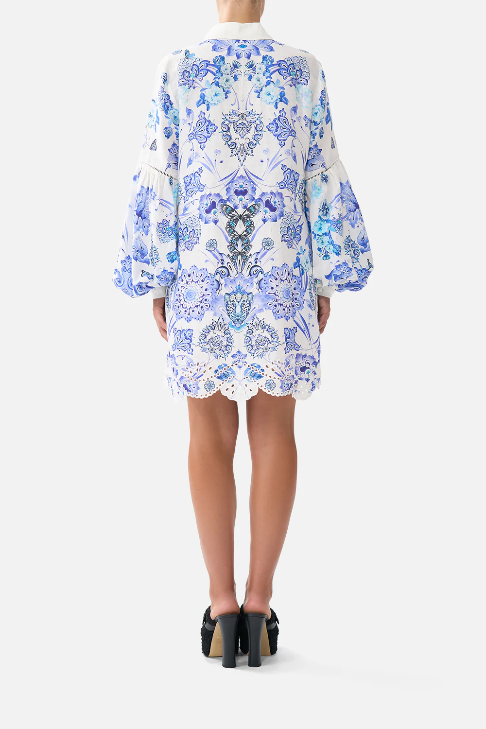 SHIRT DRESS WITH BLOUSON SLEEVE ALL ABOUT THAT LACE - Image 2