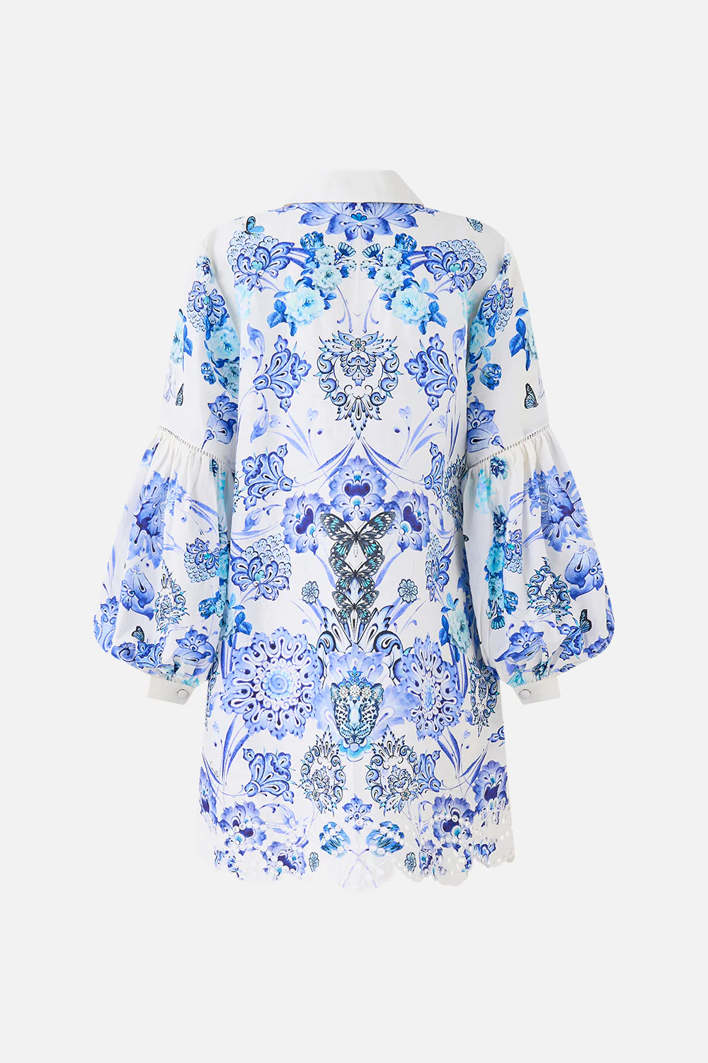 SHIRT DRESS WITH BLOUSON SLEEVE ALL ABOUT THAT LACE - Image 7