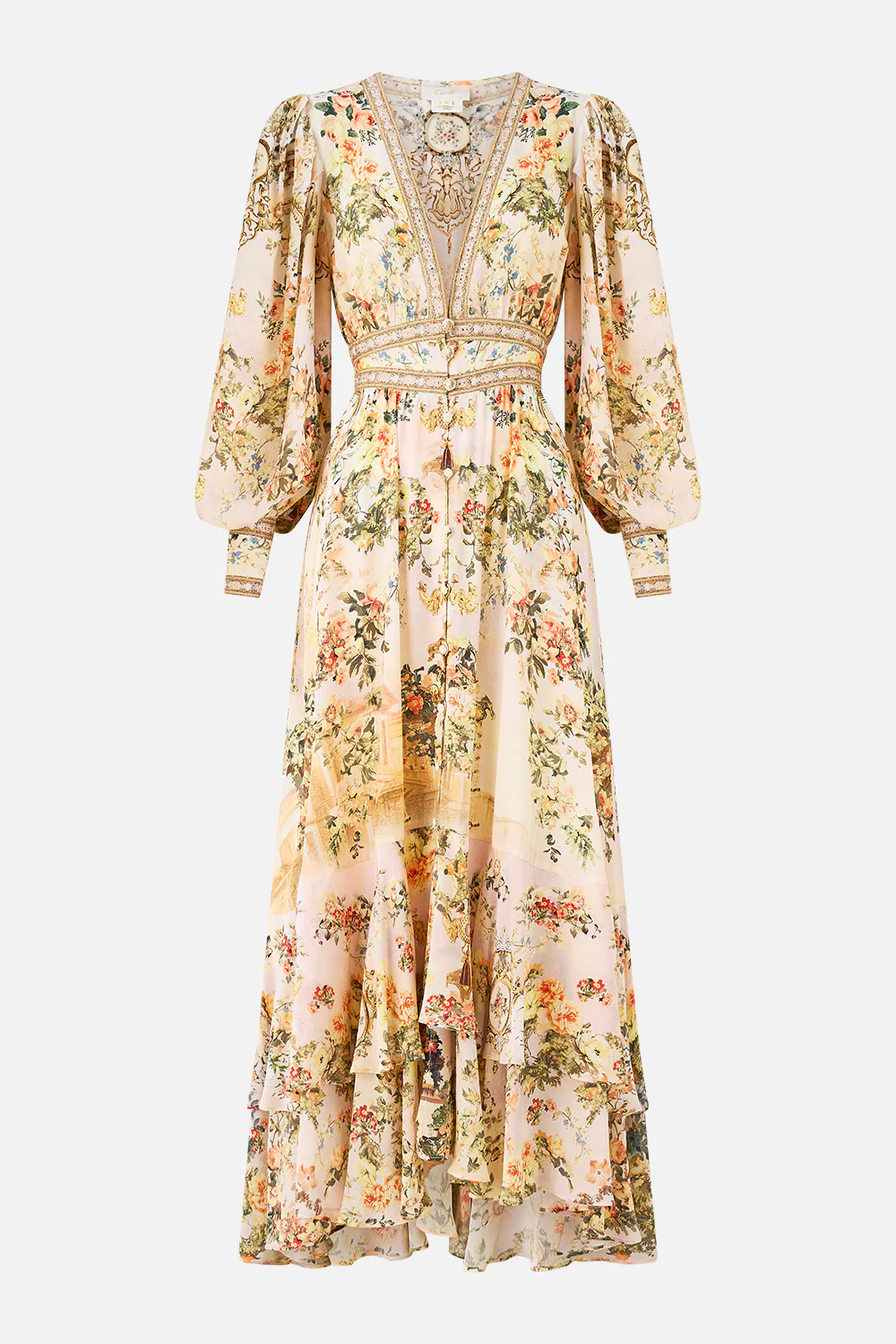 LONG BUTTON FRONT DRESS TWILIGHT IN ISTANBUL - Image 3