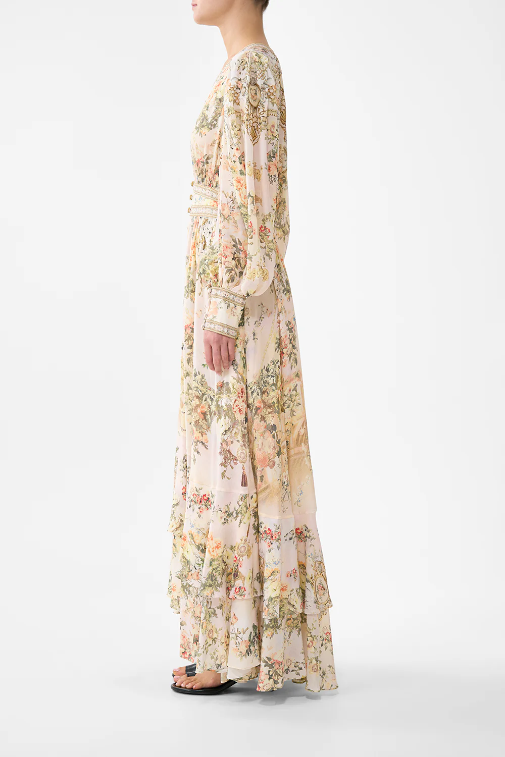 LONG BUTTON FRONT DRESS TWILIGHT IN ISTANBUL - Image 4