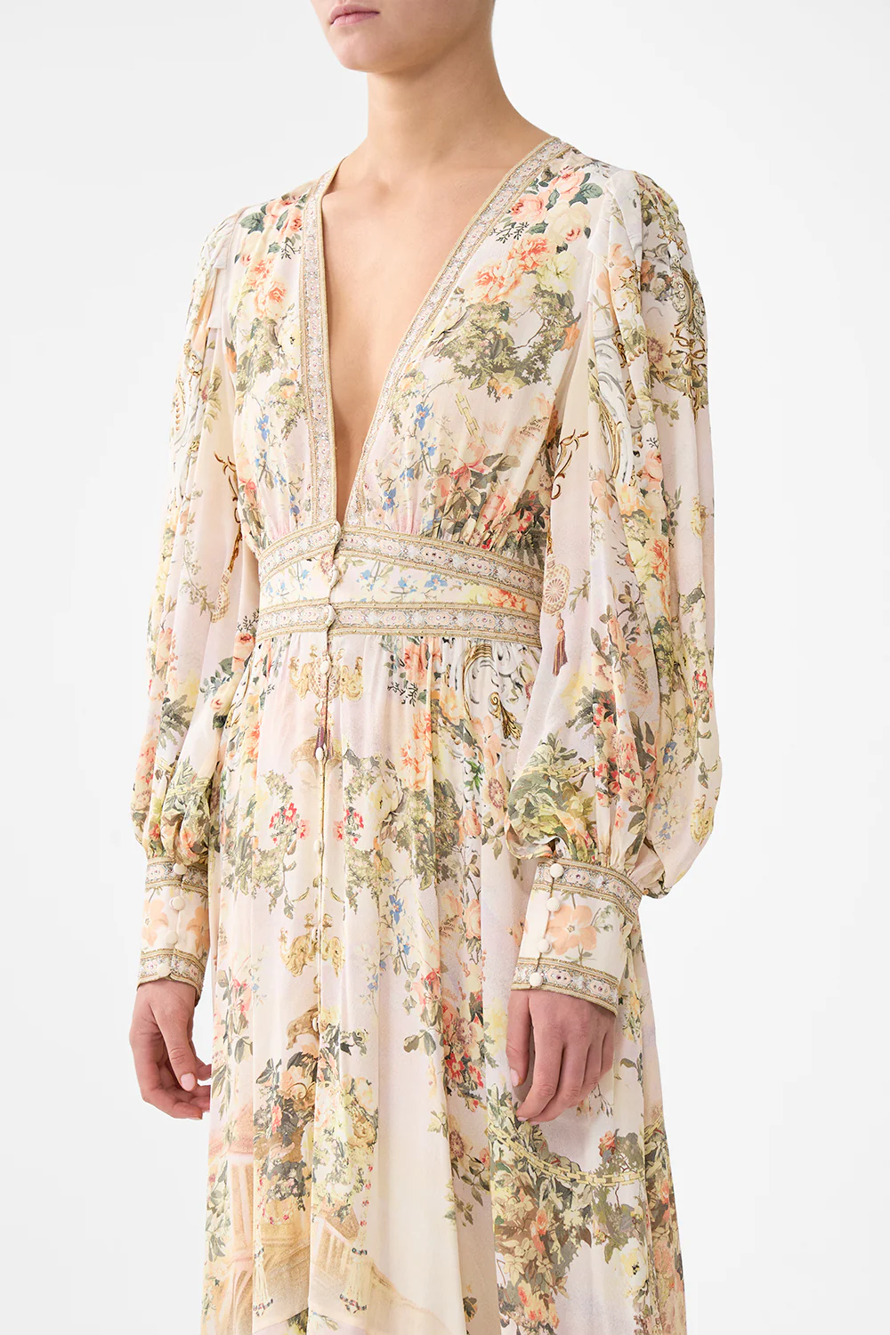 LONG BUTTON FRONT DRESS TWILIGHT IN ISTANBUL - Image 5