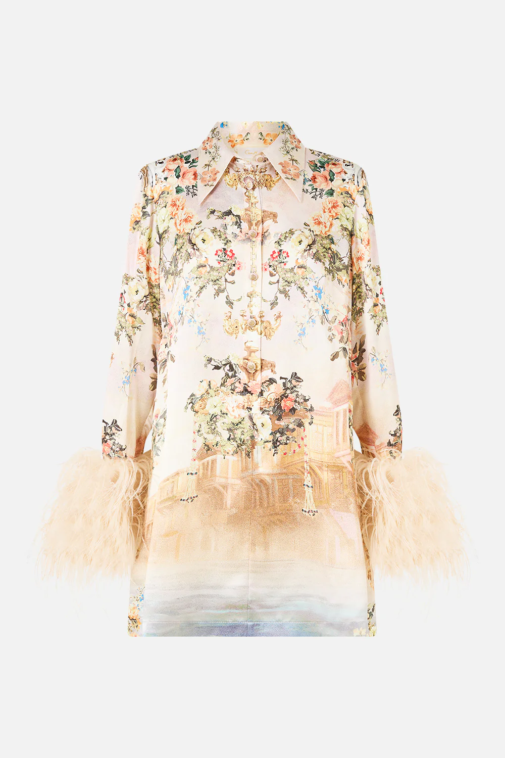 MINI SHIRT DRESS WITH FEATHERS TWILIGHT IN ISTANBUL - Image 3