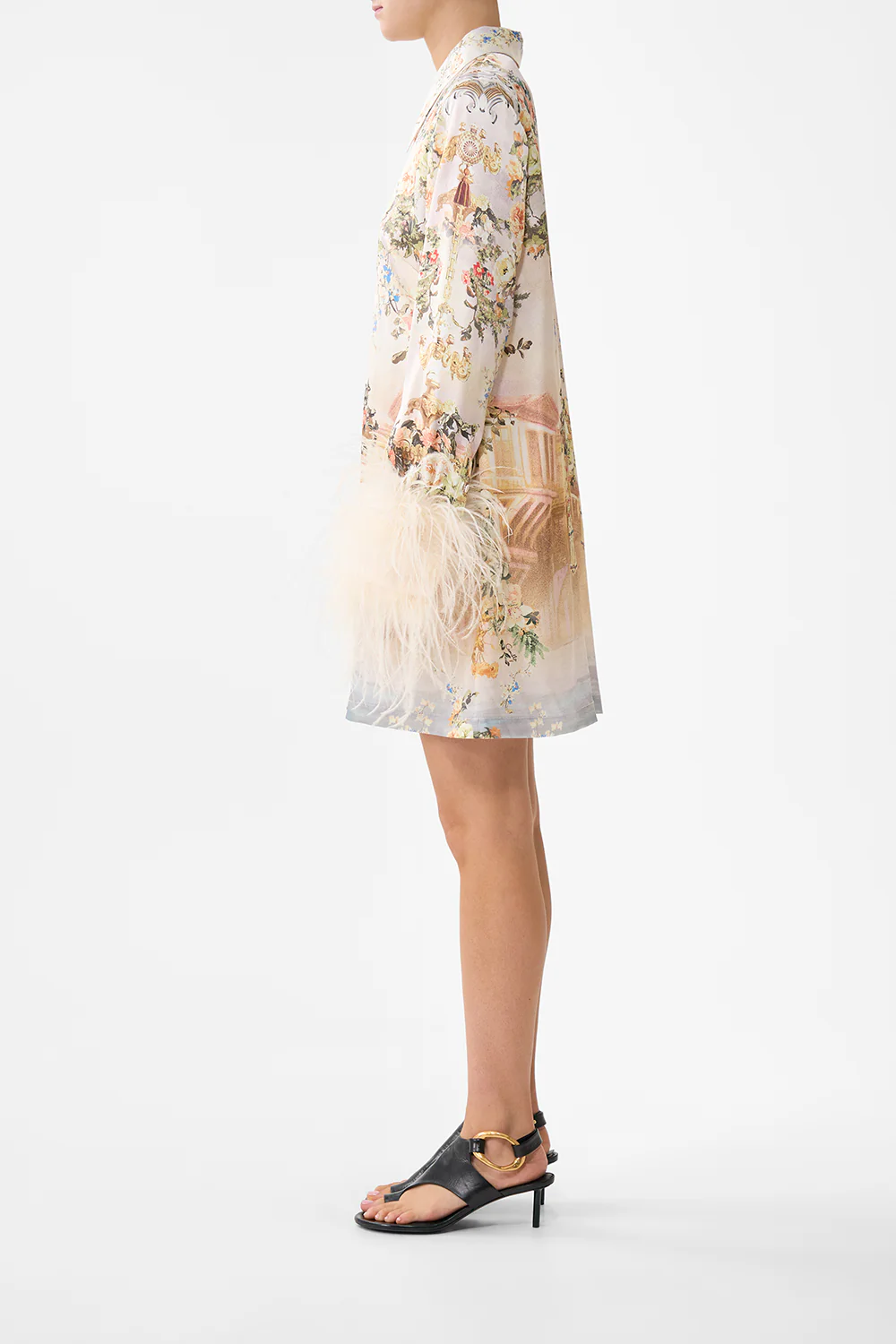 MINI SHIRT DRESS WITH FEATHERS TWILIGHT IN ISTANBUL - Image 4