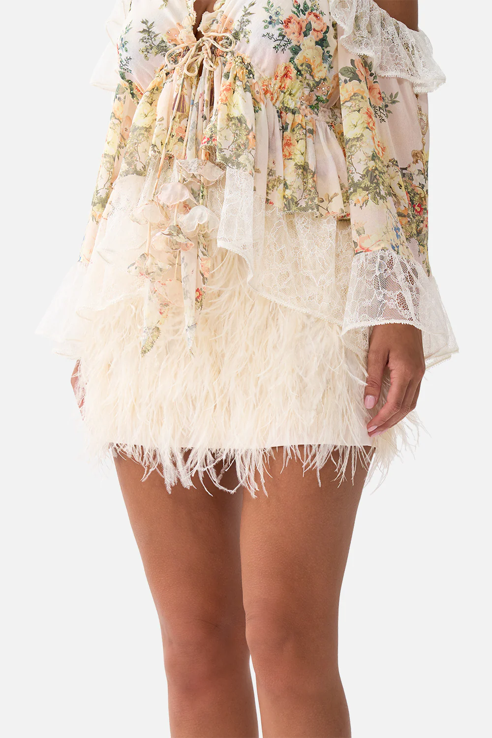 FEATHER MINI SKIRT TWILIGHT IN ISTANBUL - Image 5
