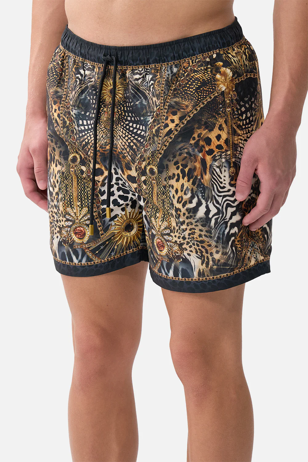 MID LENGTH BOARDSHORT WITH ELASTIC WAIST FELINE FOLKLORE - Image 5