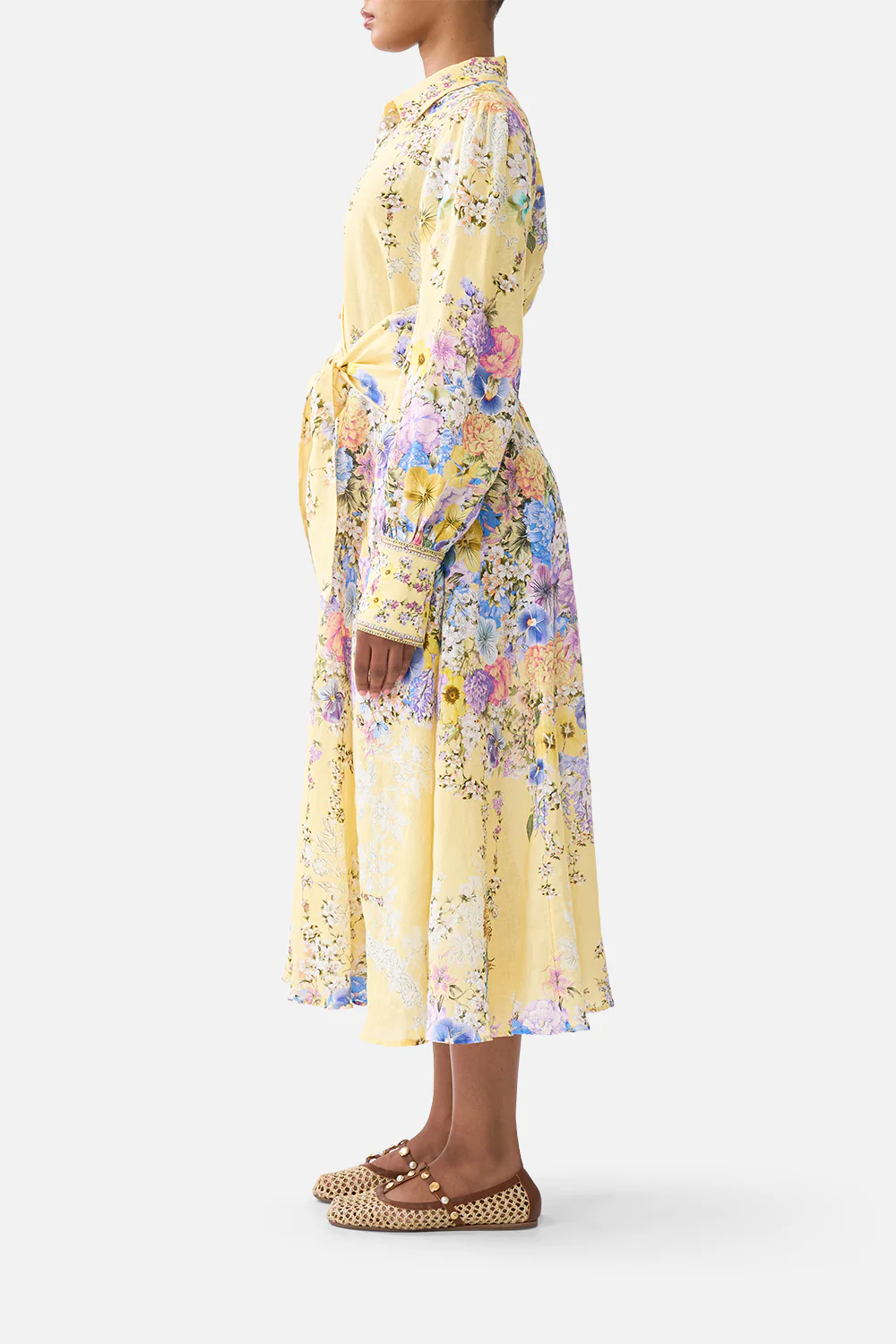 WAIST TIE SHIRT DRESS DARLING BUDS - Image 4