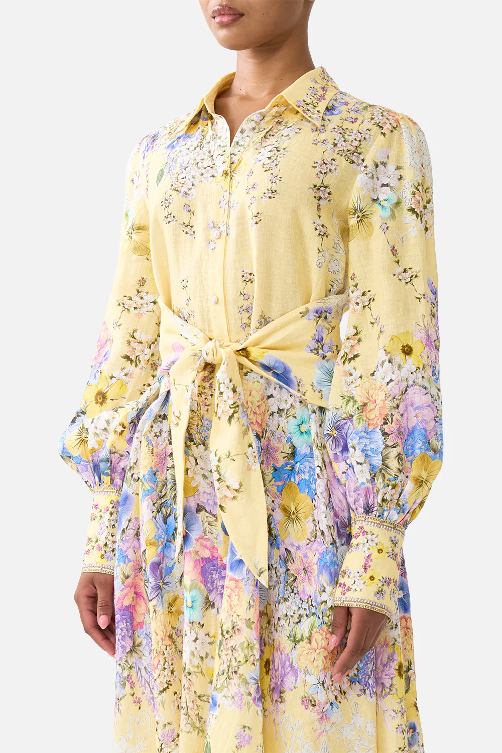 WAIST TIE SHIRT DRESS DARLING BUDS - Image 5