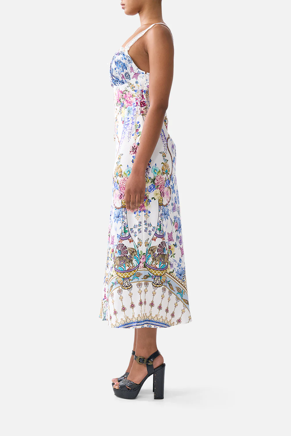 GATHERED BODICE BIAS DRESS ALL ABOUT THAT LACE - Image 4