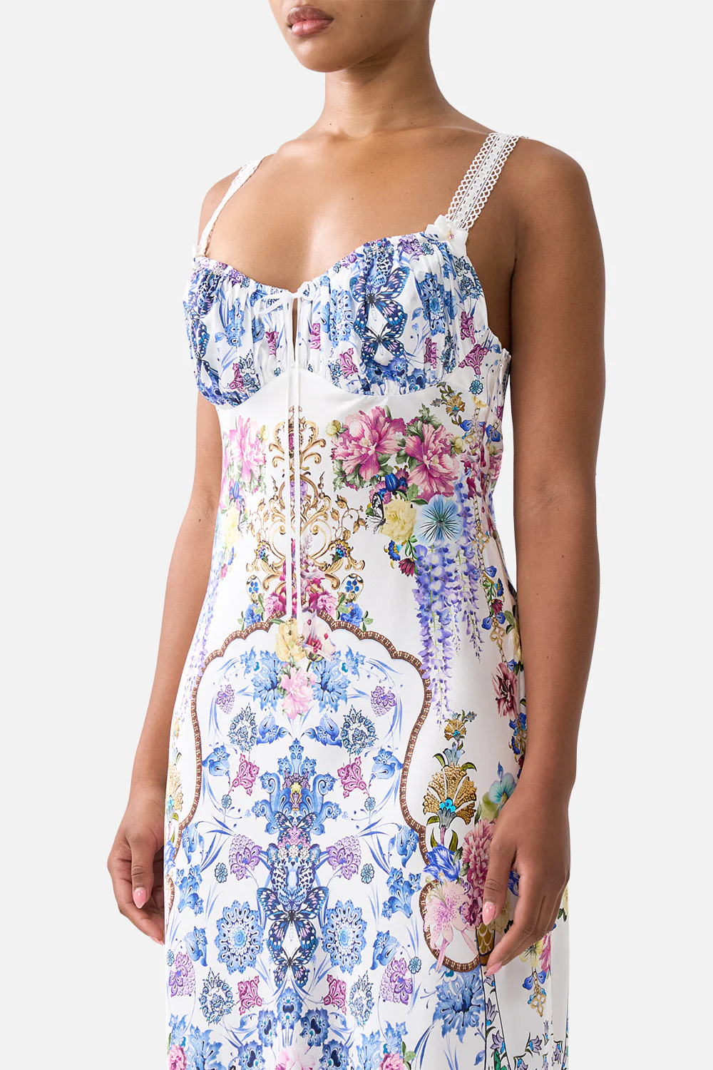 GATHERED BODICE BIAS DRESS ALL ABOUT THAT LACE - Image 5