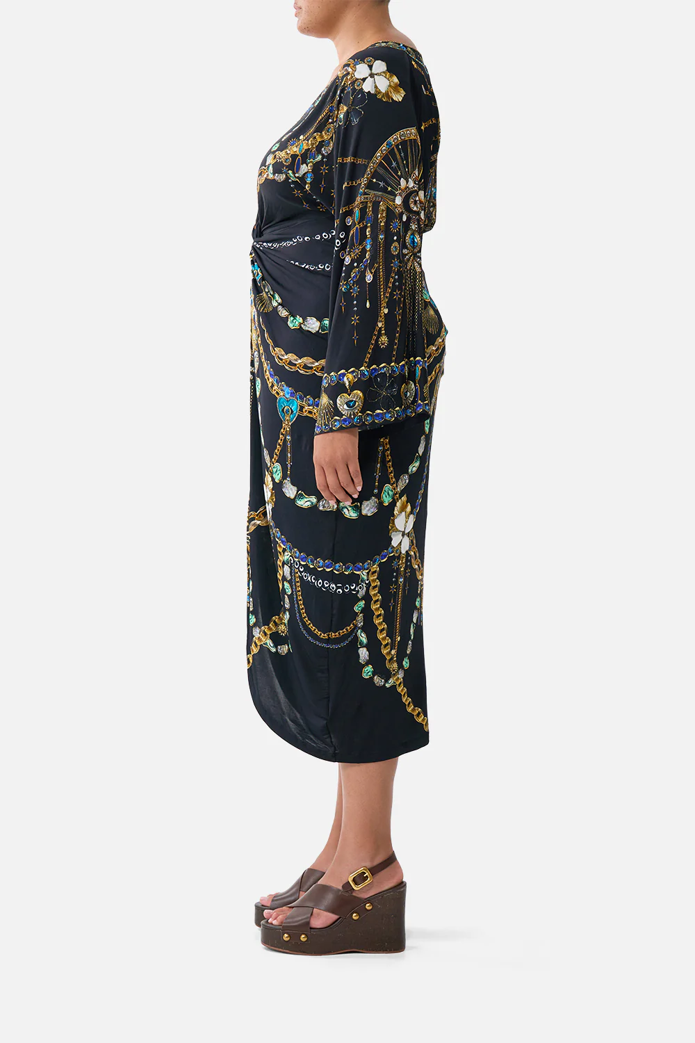 LONG SPLIT FRONT TWIST DRESS AMULETS AND ALCHEMY - Image 11