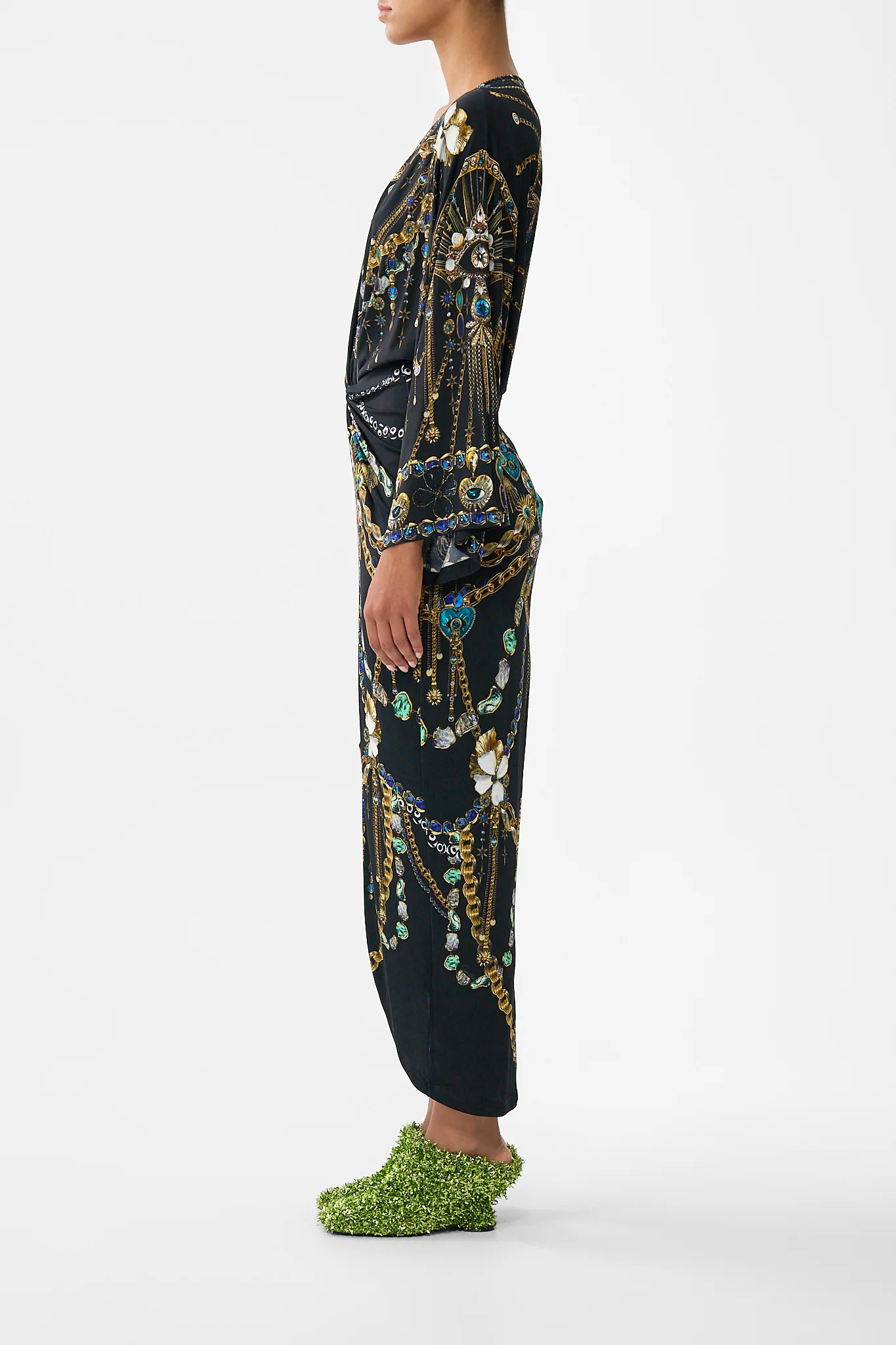 LONG SPLIT FRONT TWIST DRESS AMULETS AND ALCHEMY - Image 4