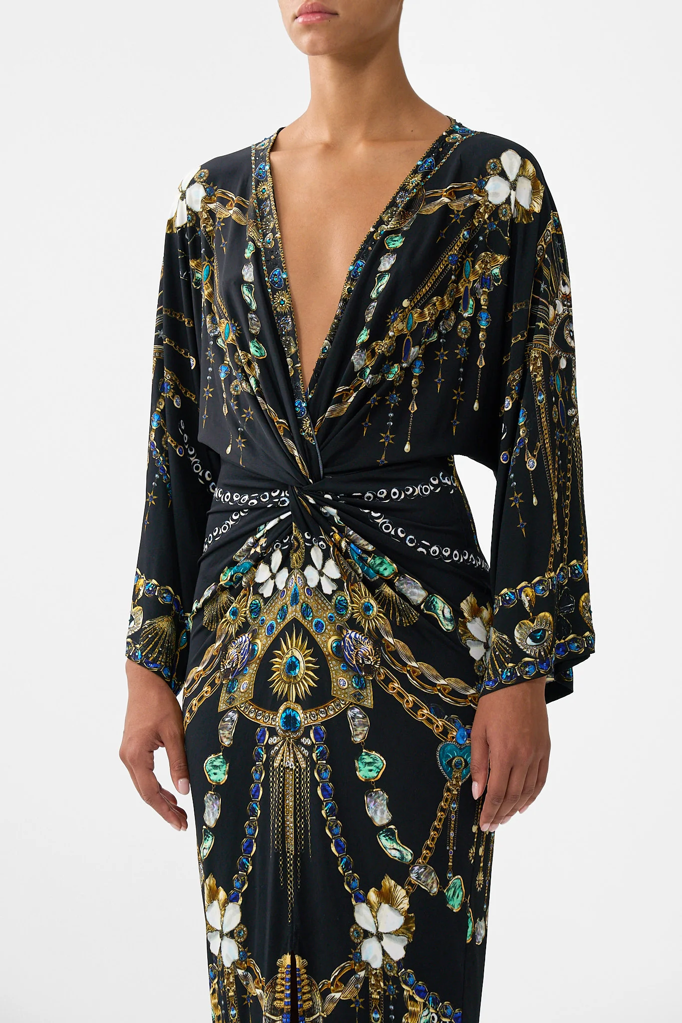 LONG SPLIT FRONT TWIST DRESS AMULETS AND ALCHEMY - Image 5