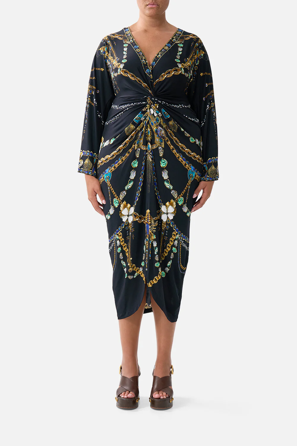 LONG SPLIT FRONT TWIST DRESS AMULETS AND ALCHEMY - Image 9