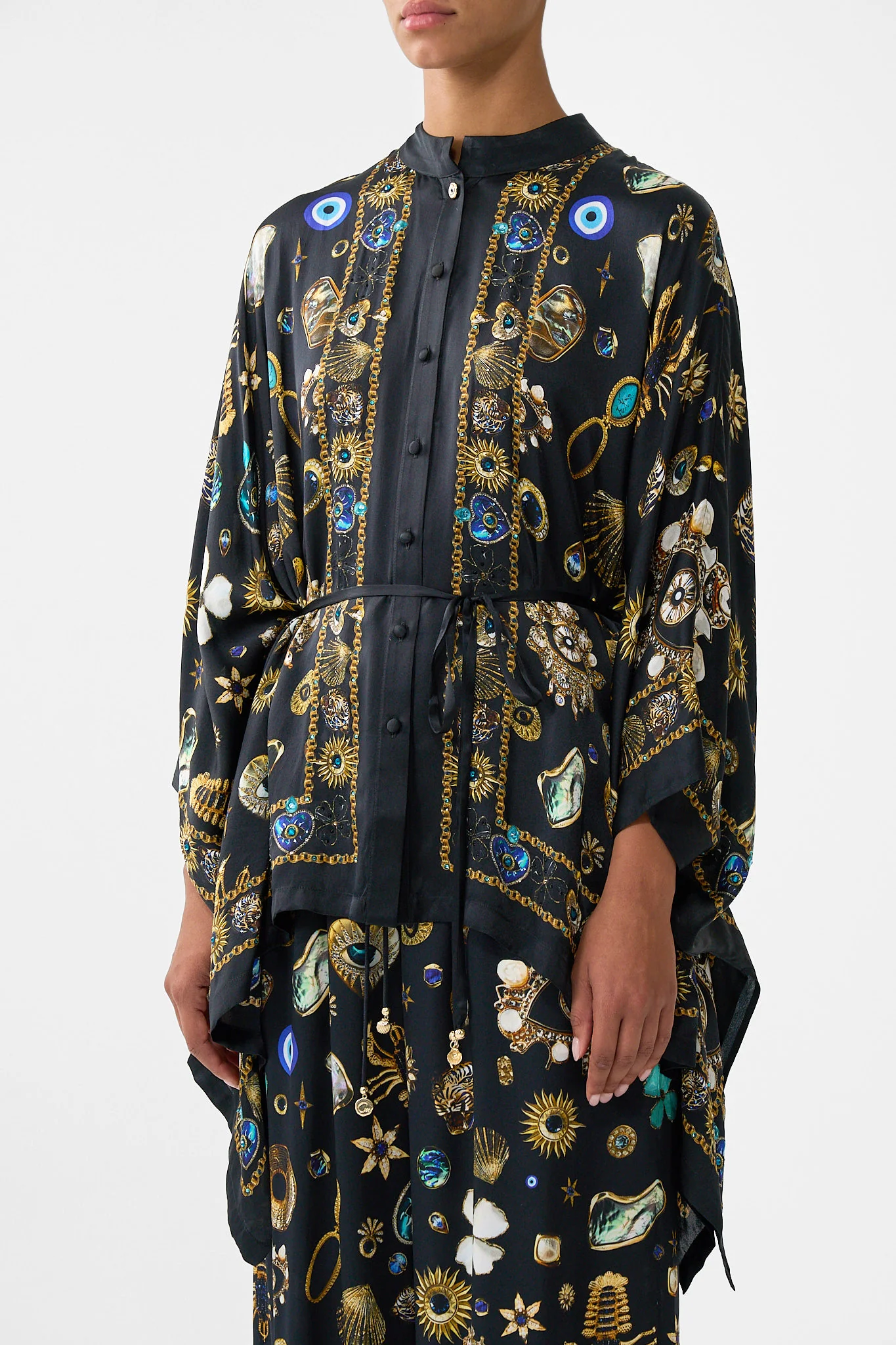 BUTTON THROUGH SCARF BLOUSE AMULETS AND ALCHEMY - Image 5